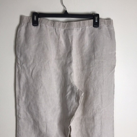 J. Jill 100% Linen Flax Wide Leg Ankle Pant size medium - Picture 10 of 13